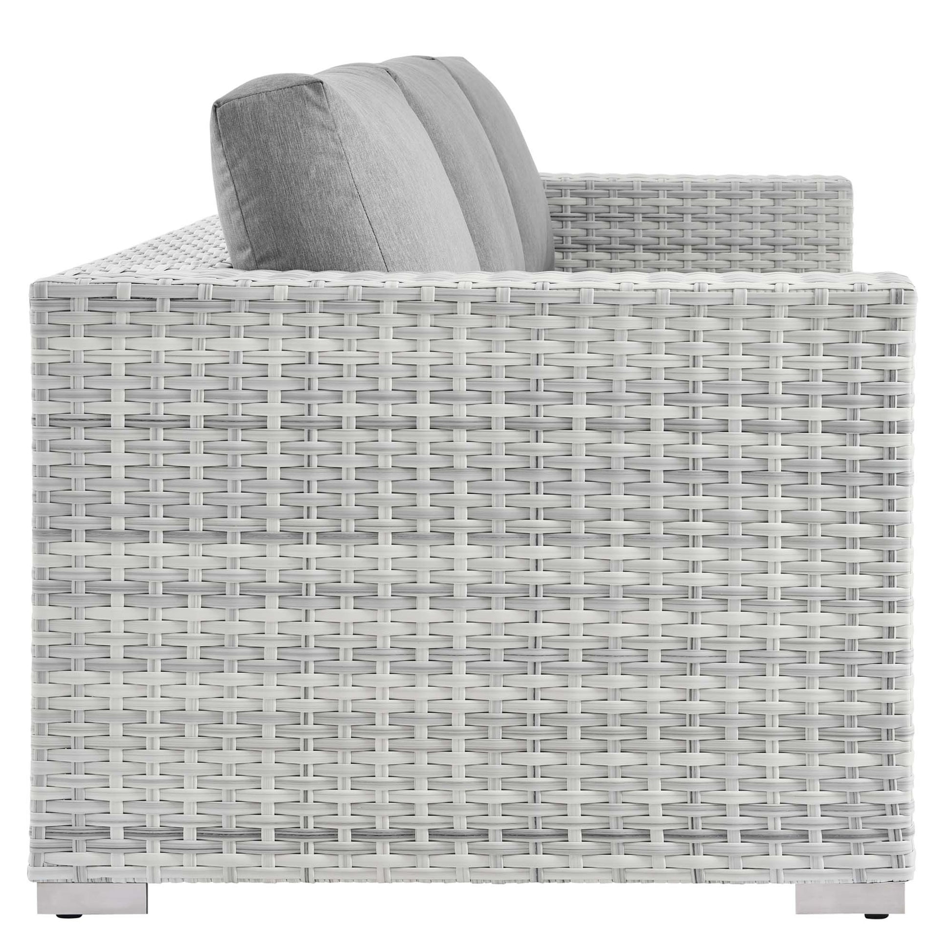 Convene Outdoor Patio Sofa - Light Gray Navy