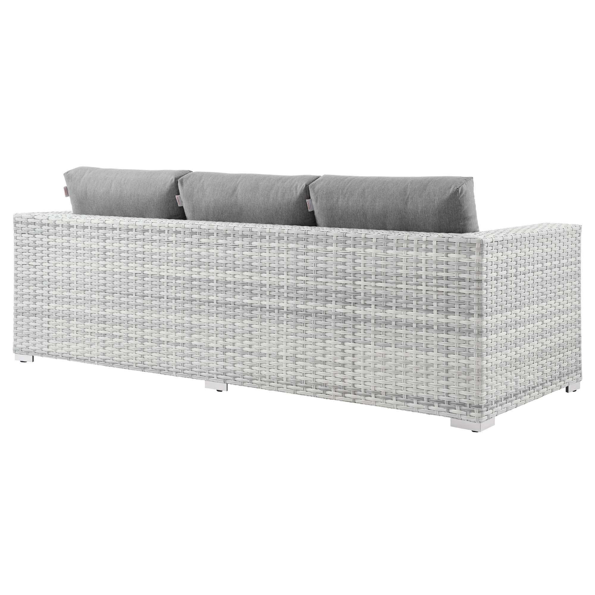 Convene Outdoor Patio Sofa - Light Gray White