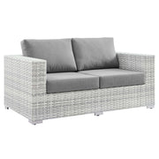 Convene Outdoor Patio Loveseat - Light Gray Gray