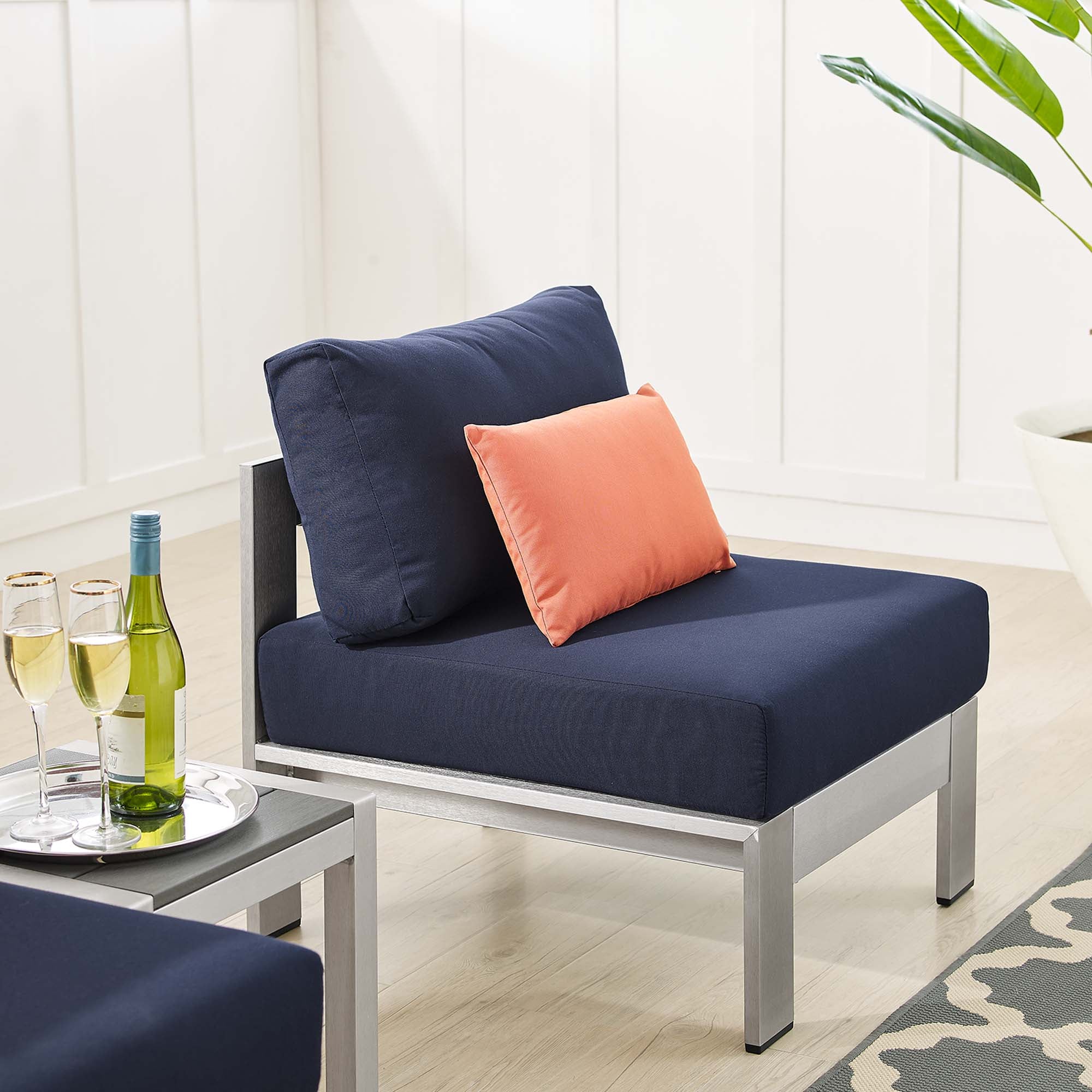 Shore 3 Piece Sunbrella® Fabric Outdoor Aluminum Set