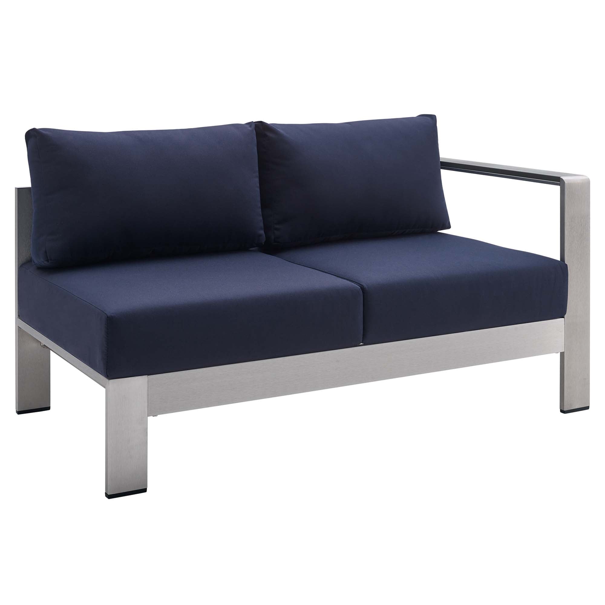 Shore 5 Piece Sunbrella® Fabric Outdoor Aluminum Sectional Sofa Set