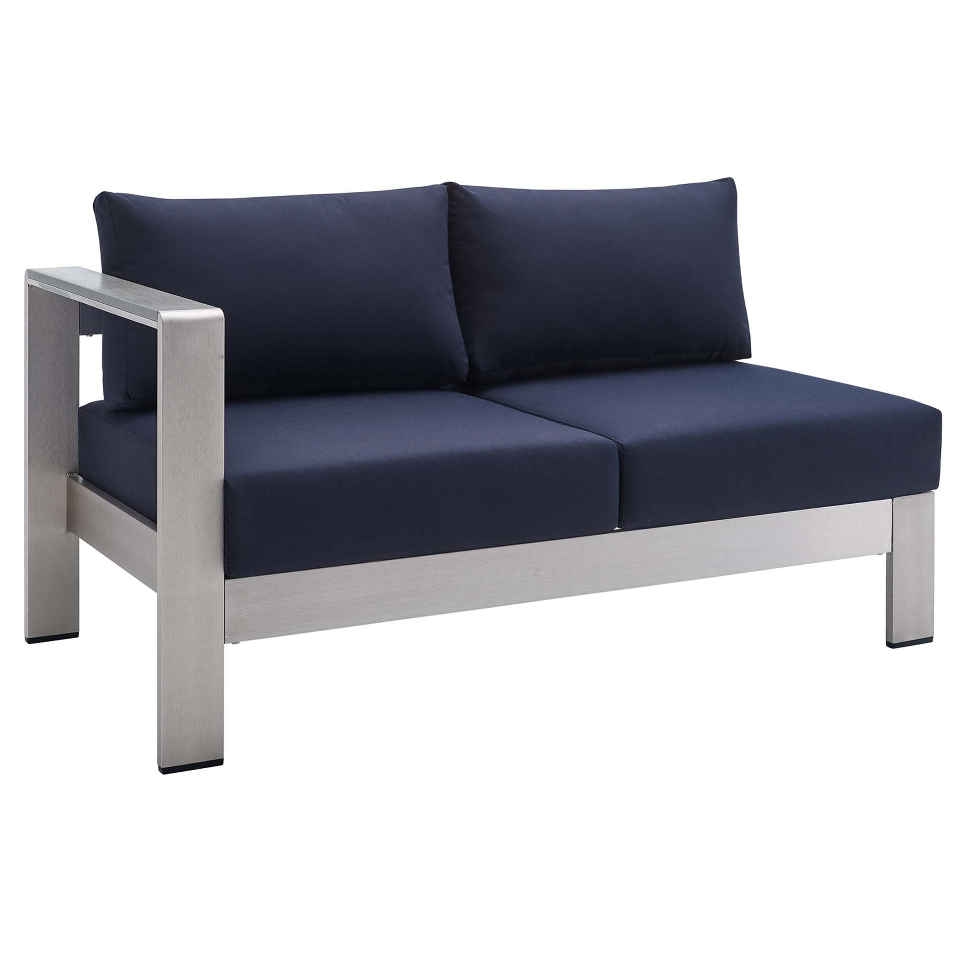 Shore 9 Piece Sunbrella® Fabric Outdoor Aluminum Sectional Sofa Set