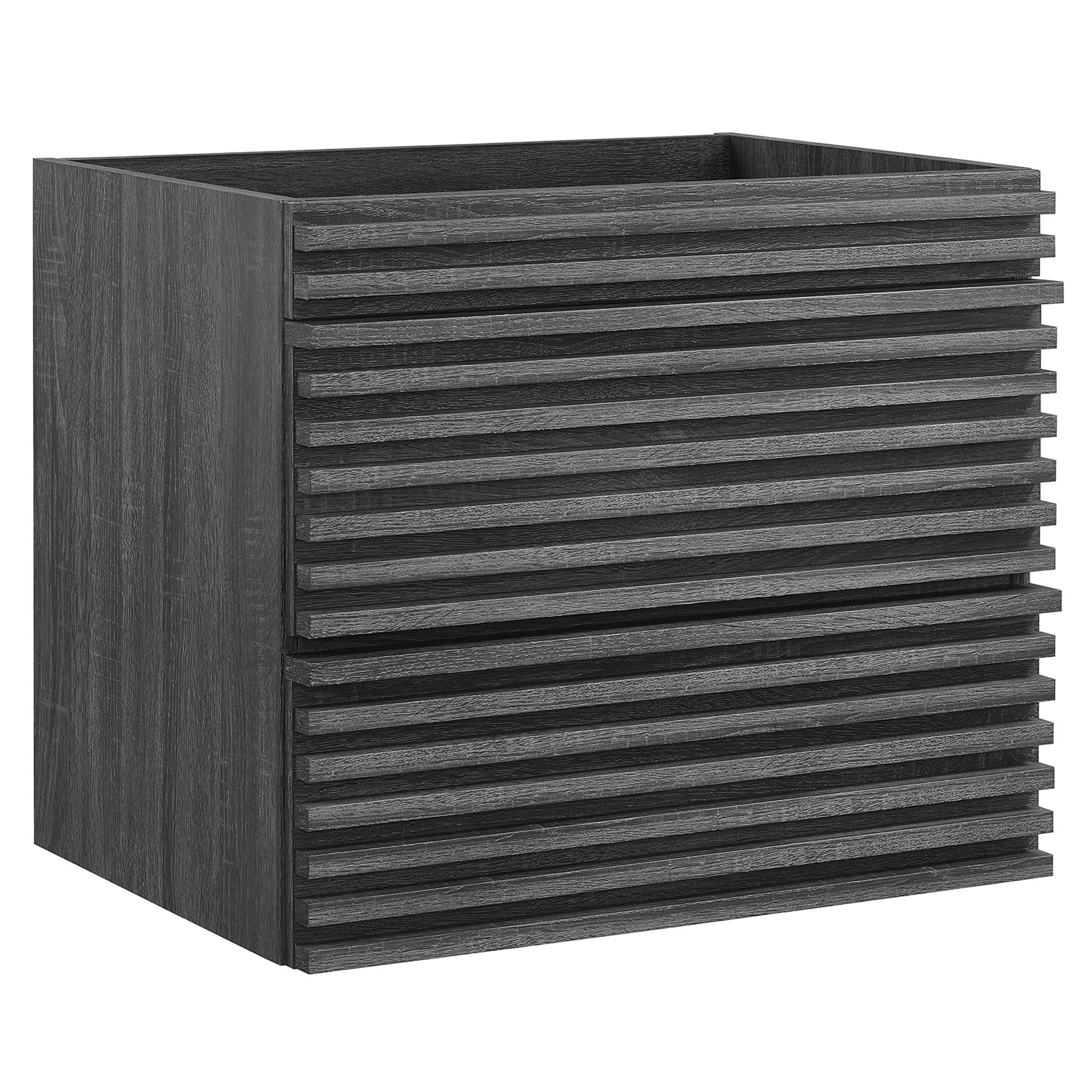Render Wall-Mount Bathroom Cabinet Basin Not Included - Charcoal