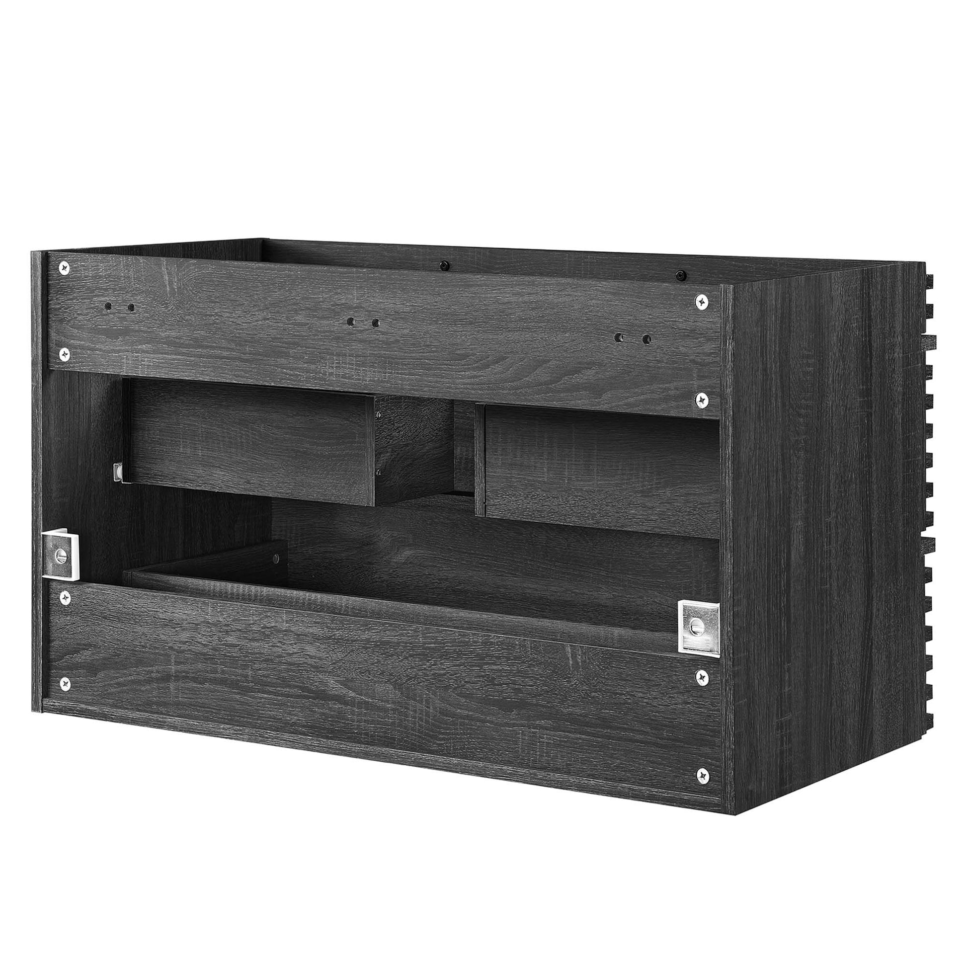 Render 36" Wall-Mount Bathroom Vanity Cabinet (Sink Basin Not Included) - White Walnut