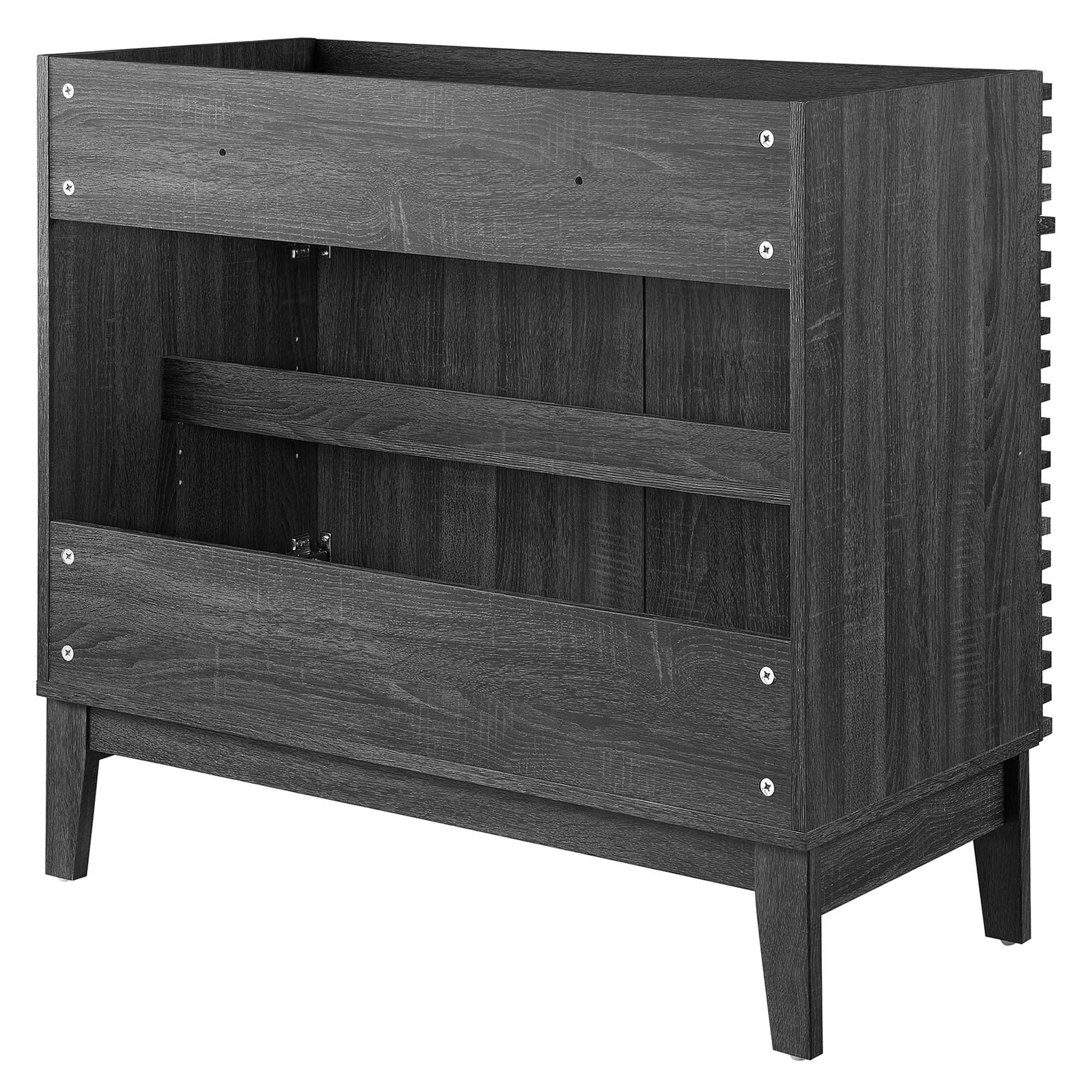 Render 36" Bathroom Vanity Cabinet - Walnut