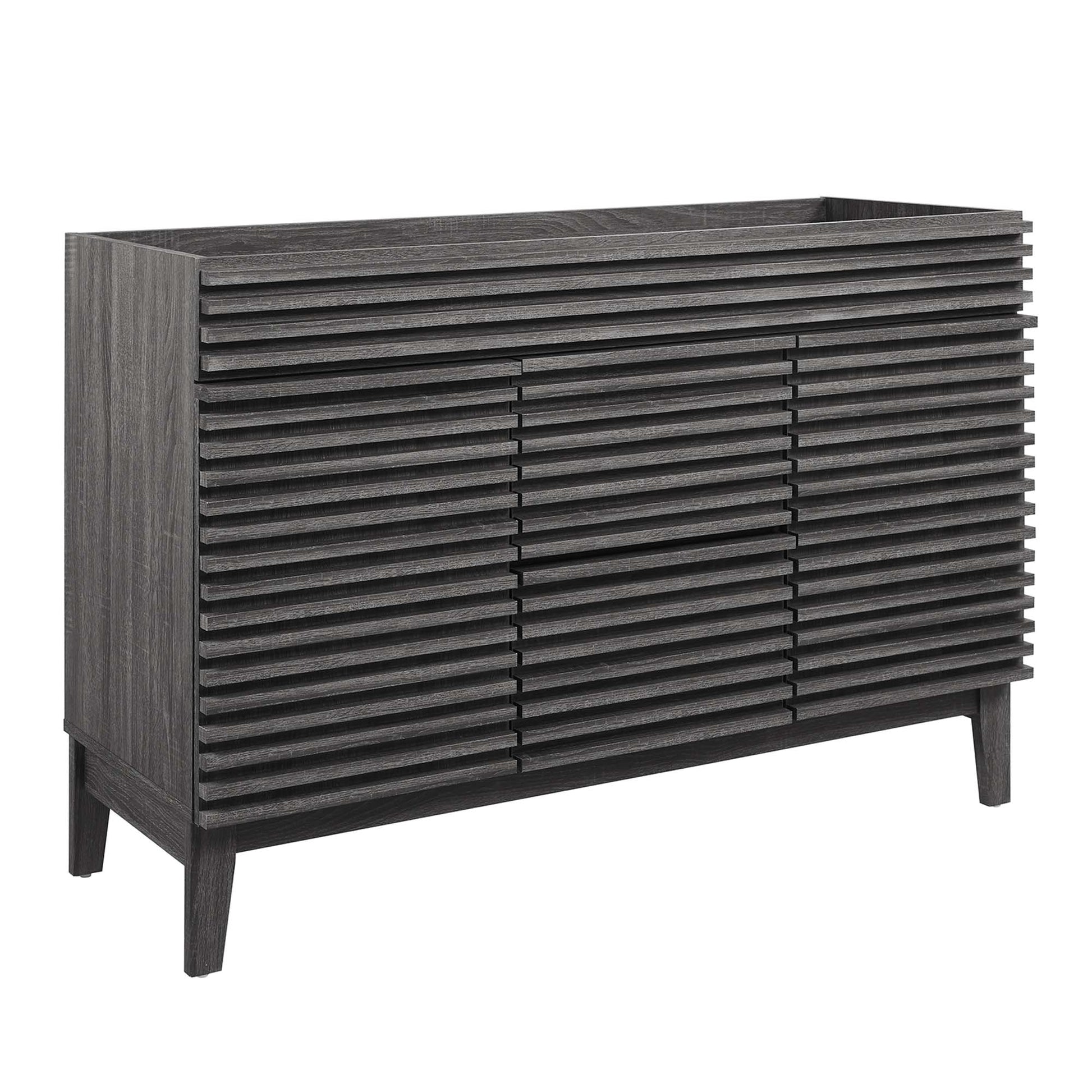 Render 48" Double Sink Compatible (Not Included) Bathroom Vanity Cabinet - Charcoal