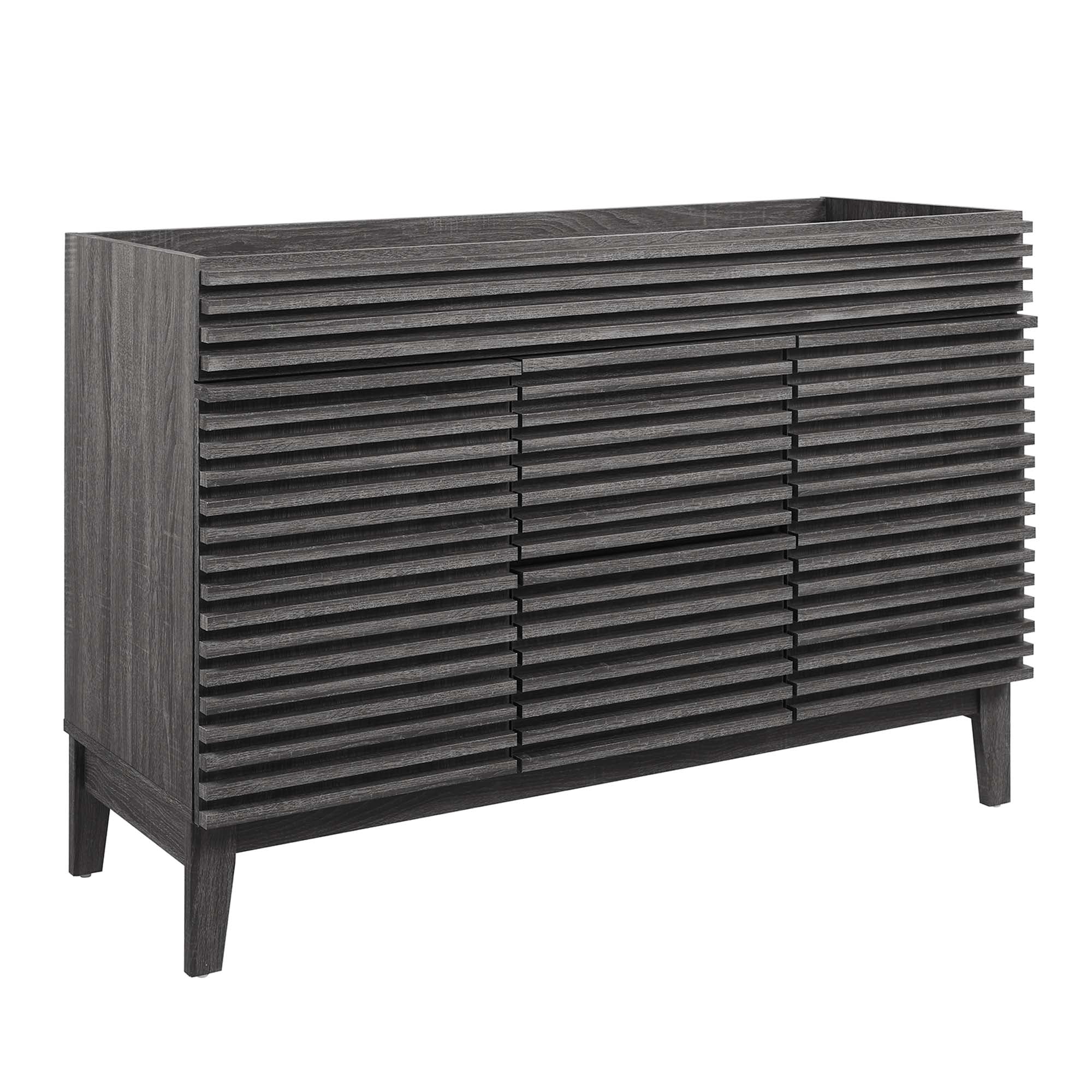 Render 48" Double Sink Compatible (Not Included) Bathroom Vanity Cabinet - Charcoal