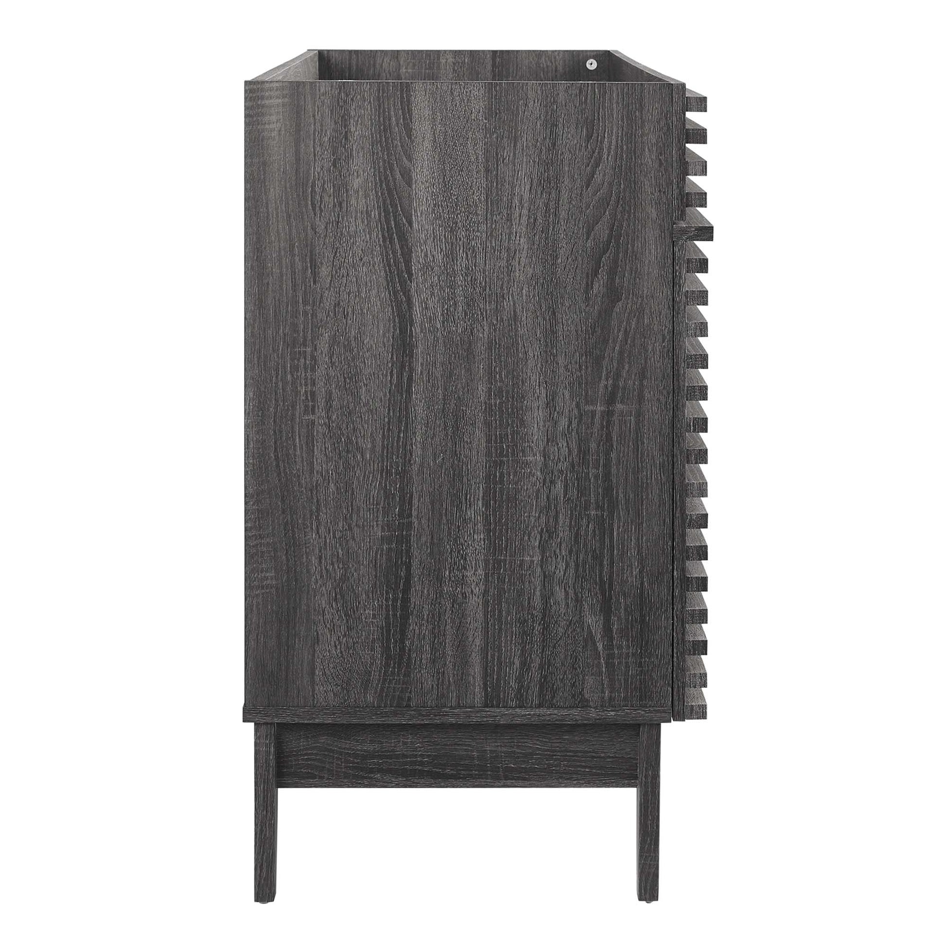 Render 48" Double Sink Compatible (Not Included) Bathroom Vanity Cabinet - Walnut
