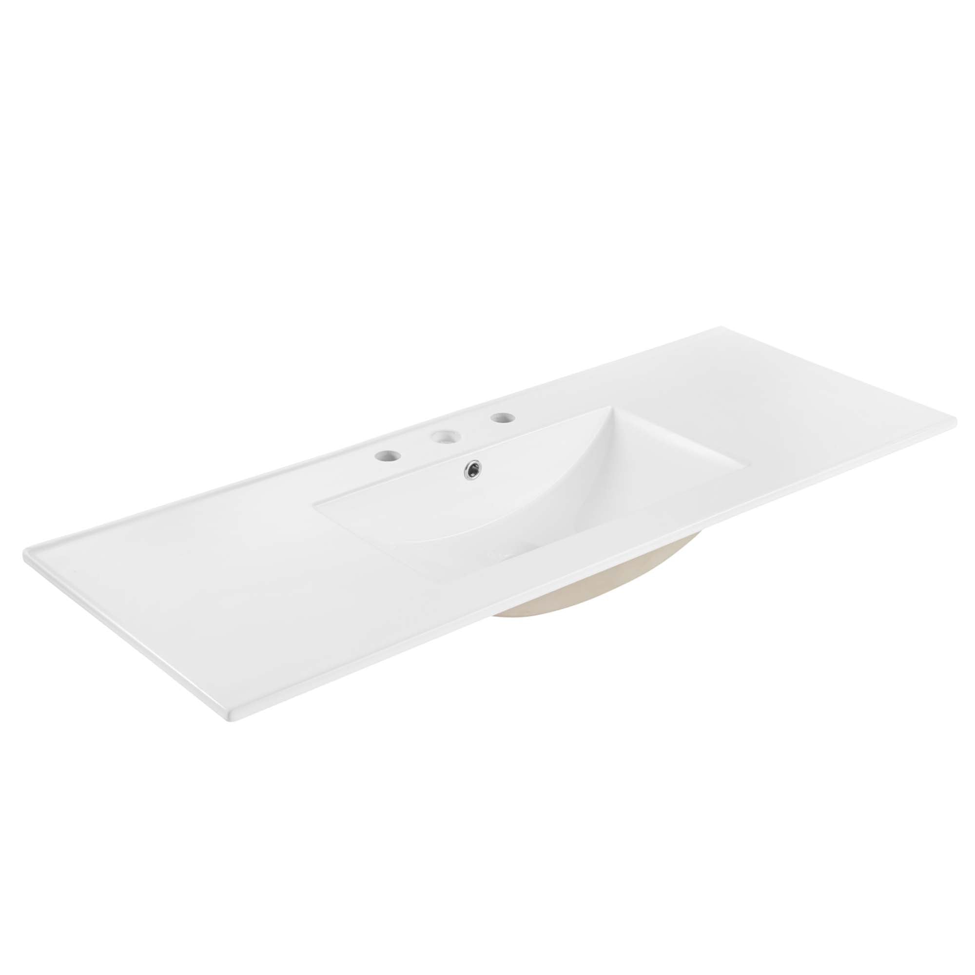 Cayman 48" Single Basin Bathroom Sink - White