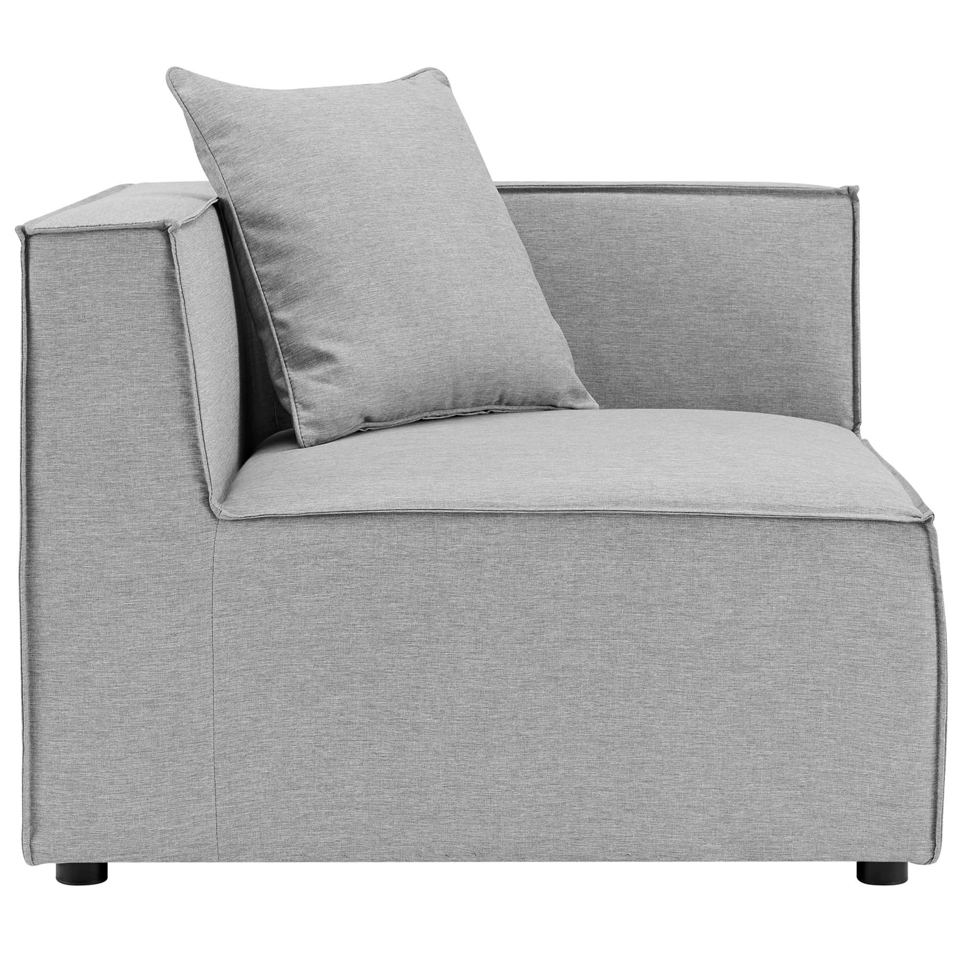 Saybrook Outdoor Patio Upholstered 2-Piece Sectional Sofa Loveseat - White