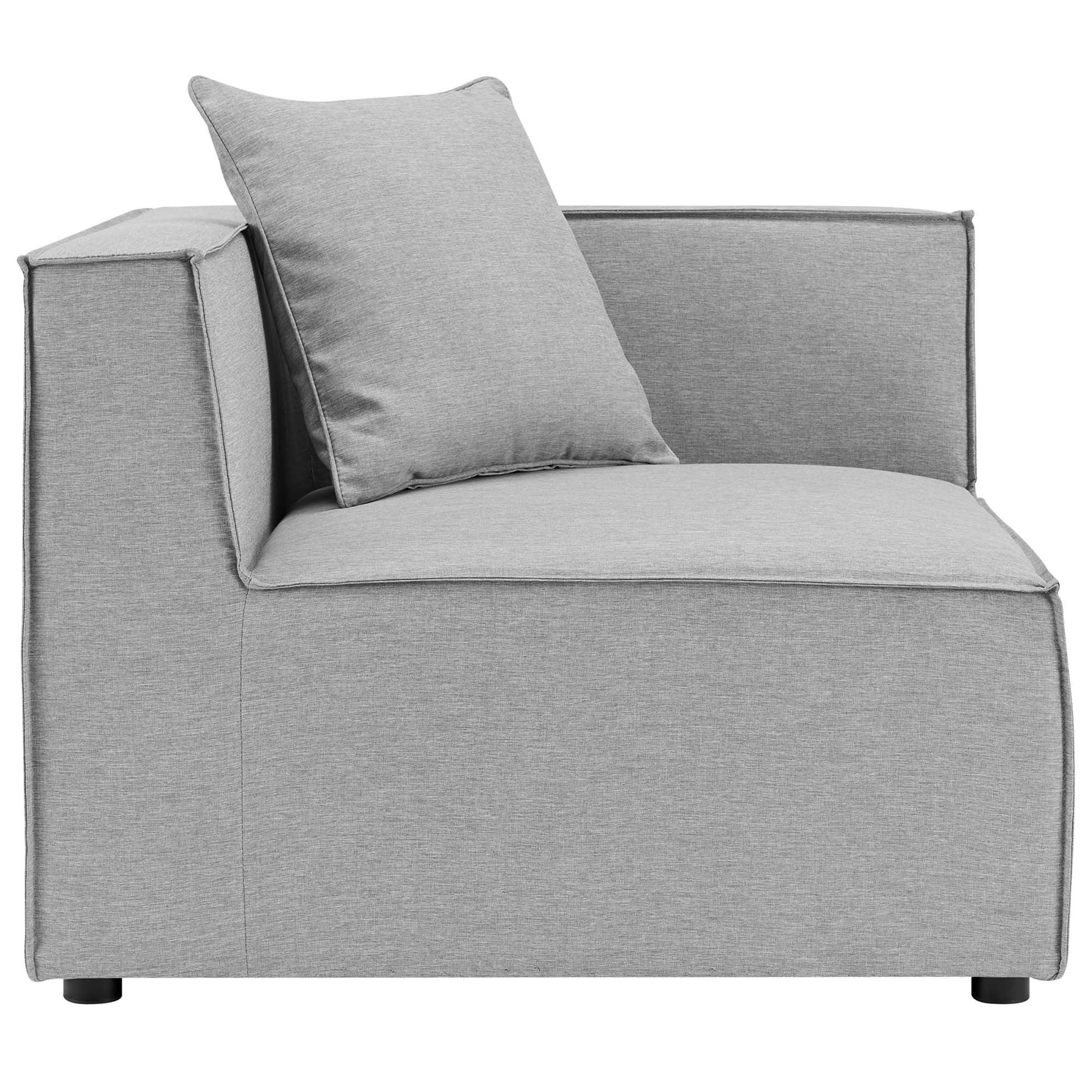 Saybrook Outdoor Patio Upholstered 2-Piece Sectional Sofa Loveseat - White
