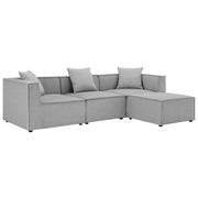 Saybrook 4-Piece Outdoor Upholstered Sectional Sofa - Gray