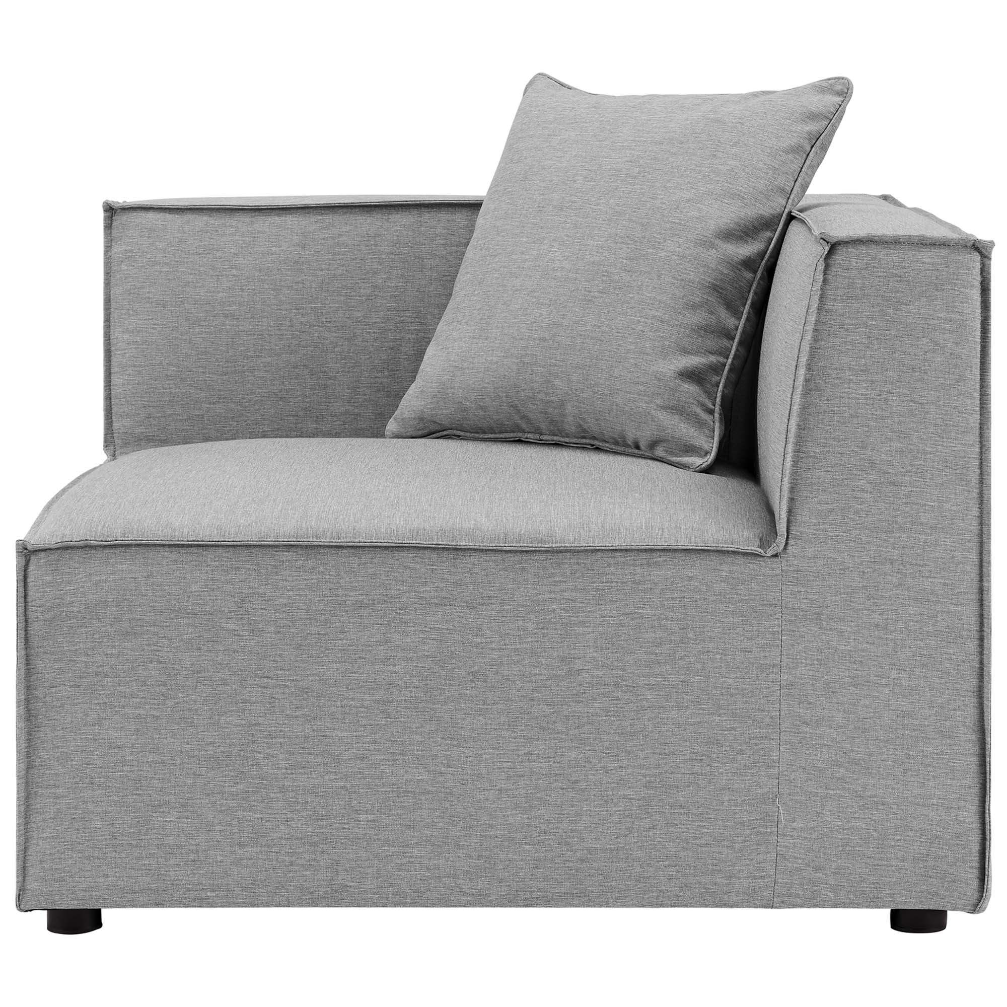 Saybrook Outdoor Patio Upholstered 5-Piece Sectional Sofa - White