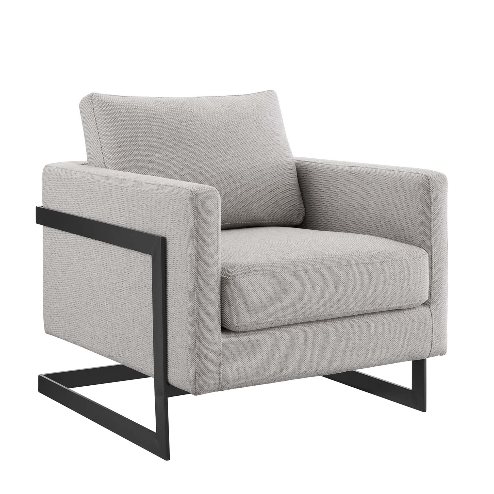 Posse Upholstered Fabric Accent Chair - Black Camel