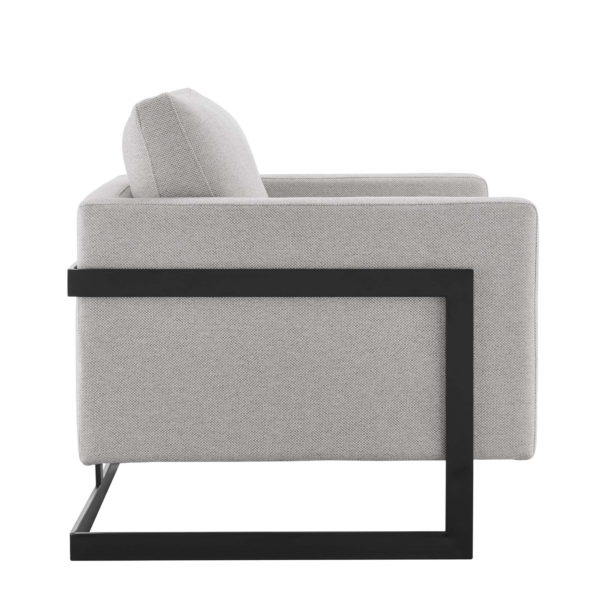 Posse Upholstered Fabric Accent Chair - Black Charcoal
