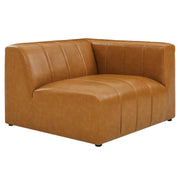 Bartlett Vegan Leather Right-Arm Chair - Tan