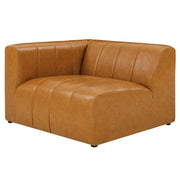 Bartlett Vegan Leather Left-Arm Chair - Tan