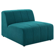 Bartlett Upholstered Fabric Armless Chair - Teal