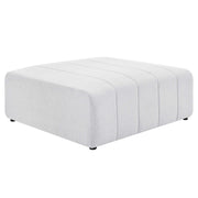 Bartlett Upholstered Fabric Ottoman - Ivory