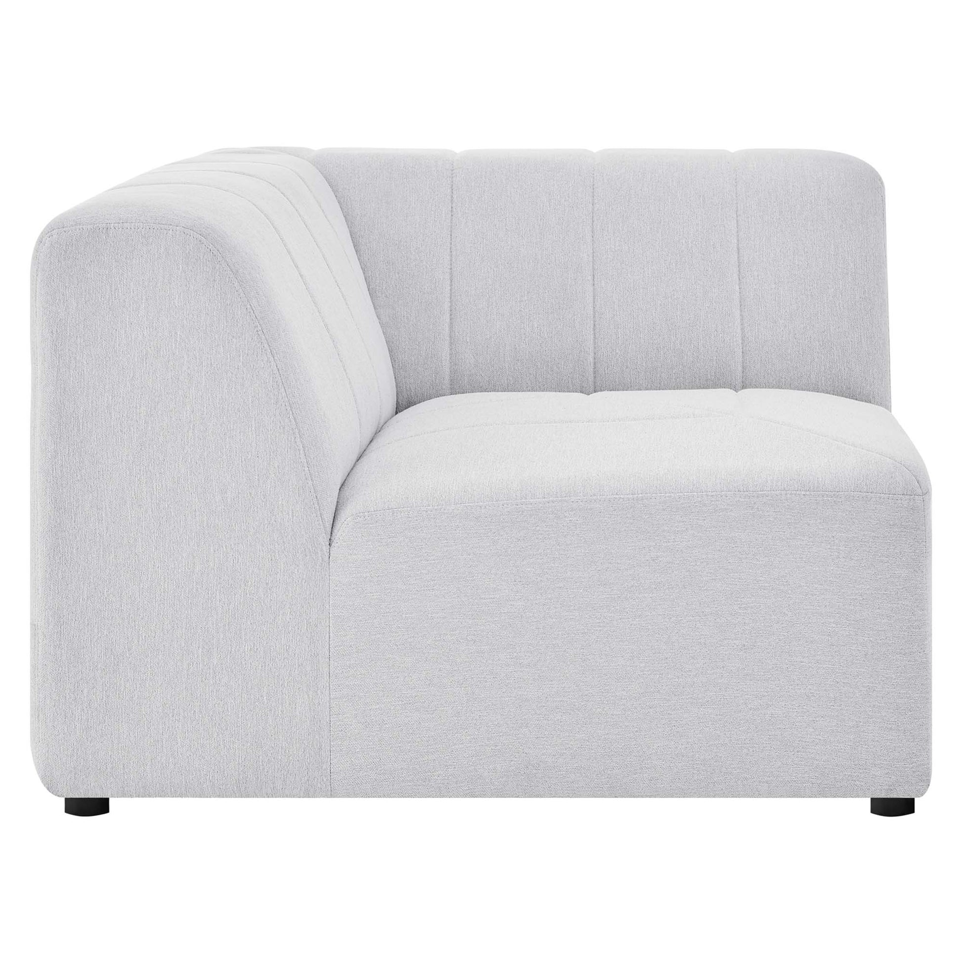 Bartlett Upholstered Fabric Corner Chair - Light Gray
