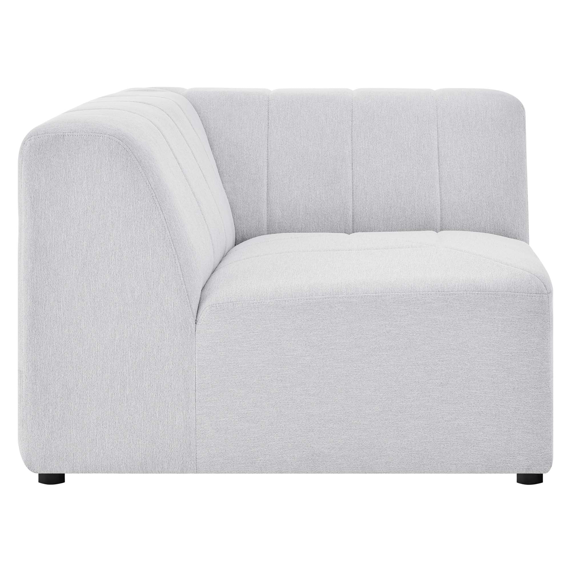 Bartlett Upholstered Fabric Corner Chair - Light Gray