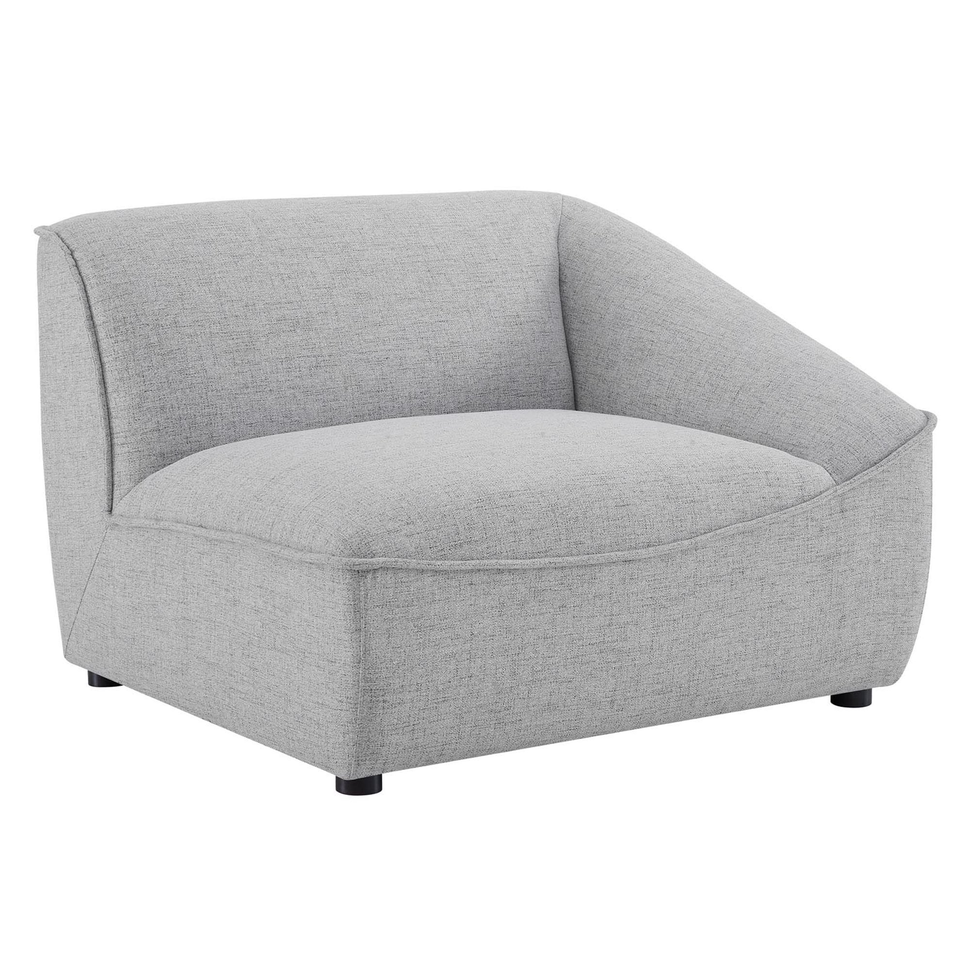 Comprise Right-Arm Sectional Sofa Chair - Light Gray