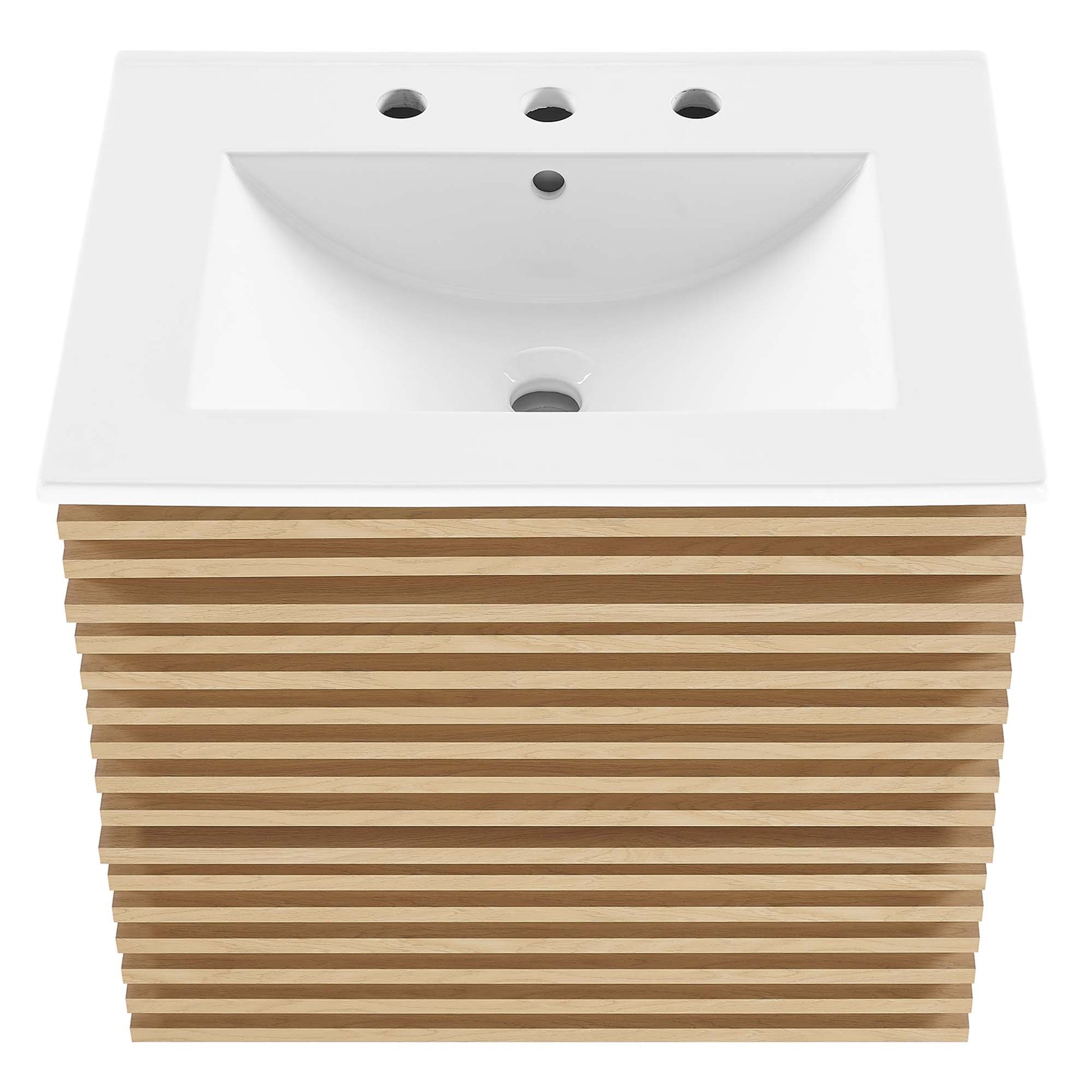 Render Wall-Mount Bathroom Vanity with White Basin Included