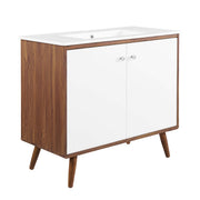 Transmit 36" Bathroom Vanity - Walnut White