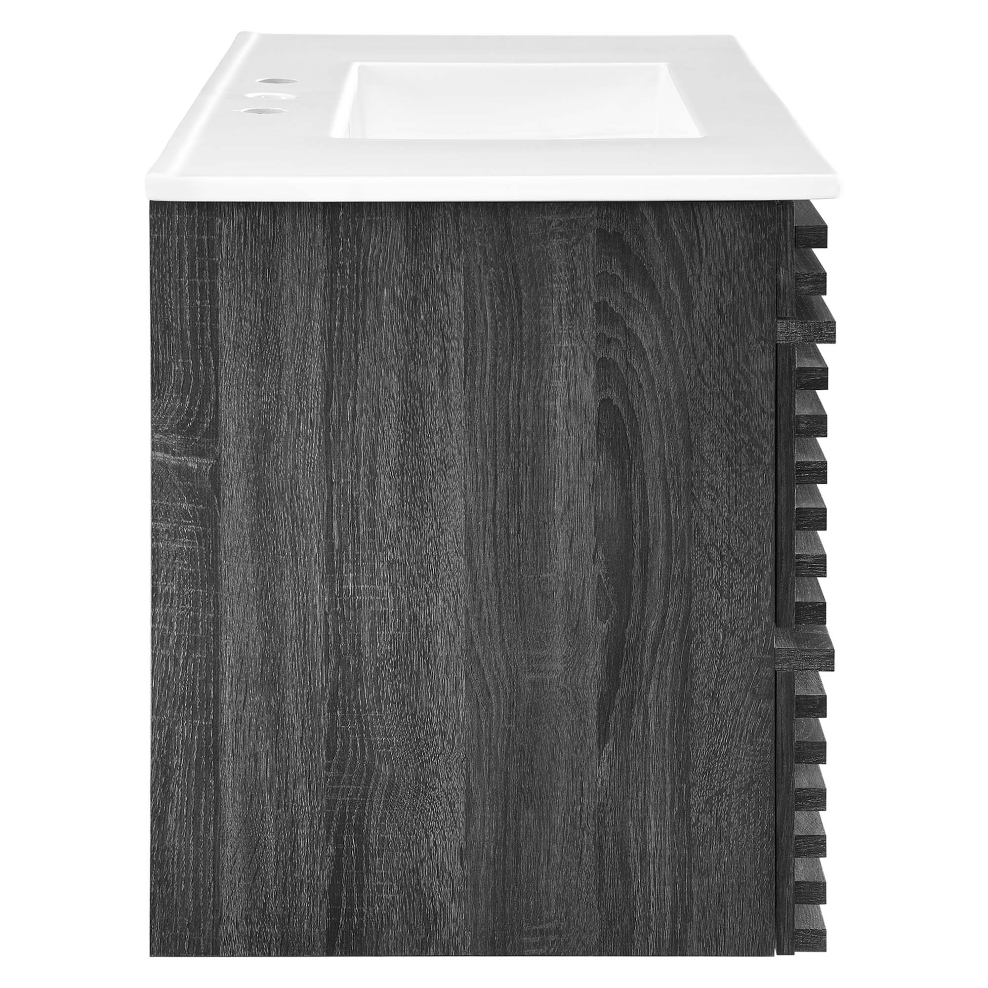 Render 36" Wall-Mount Bathroom Vanity - White Walnut White