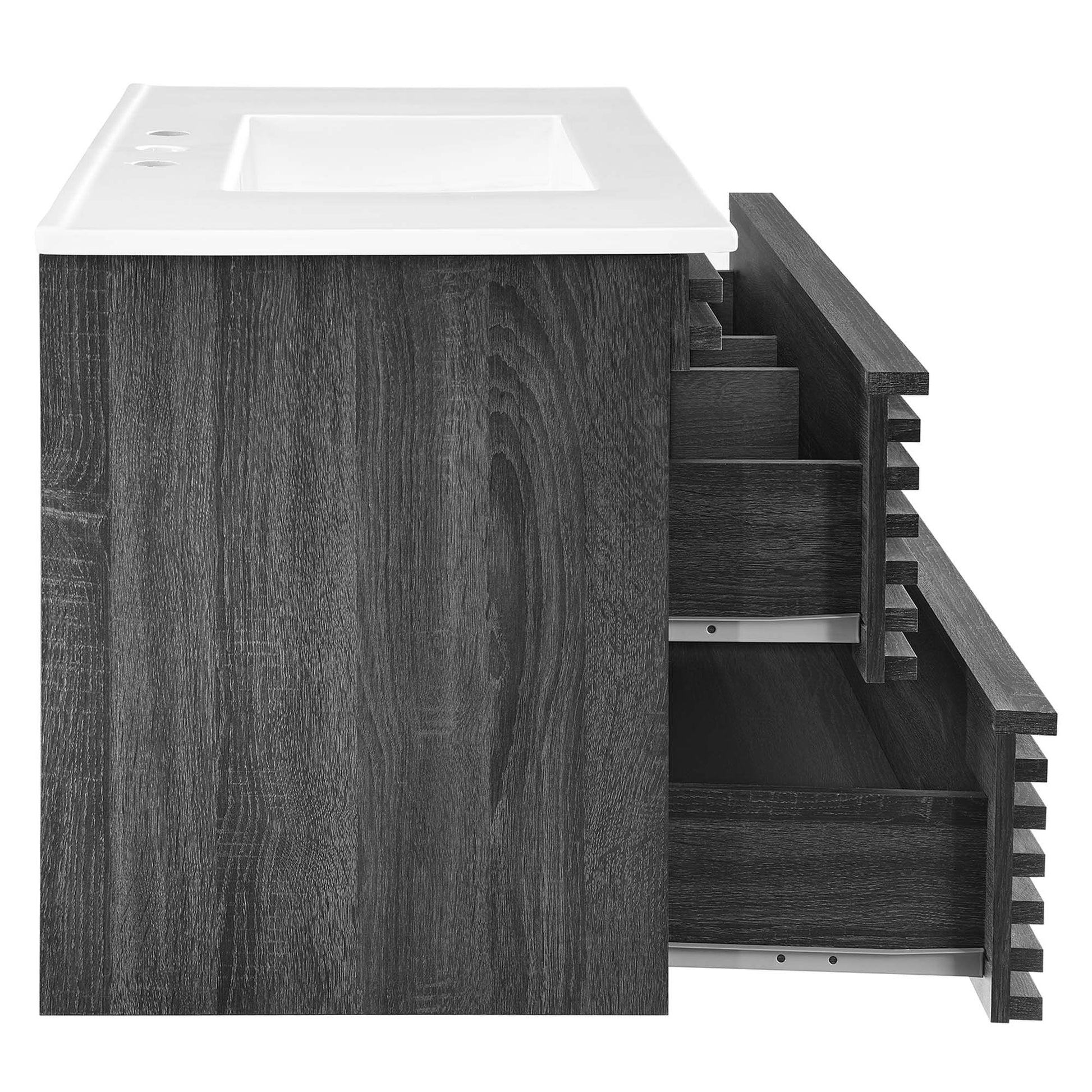 Render 36" Wall-Mount Bathroom Vanity - White White