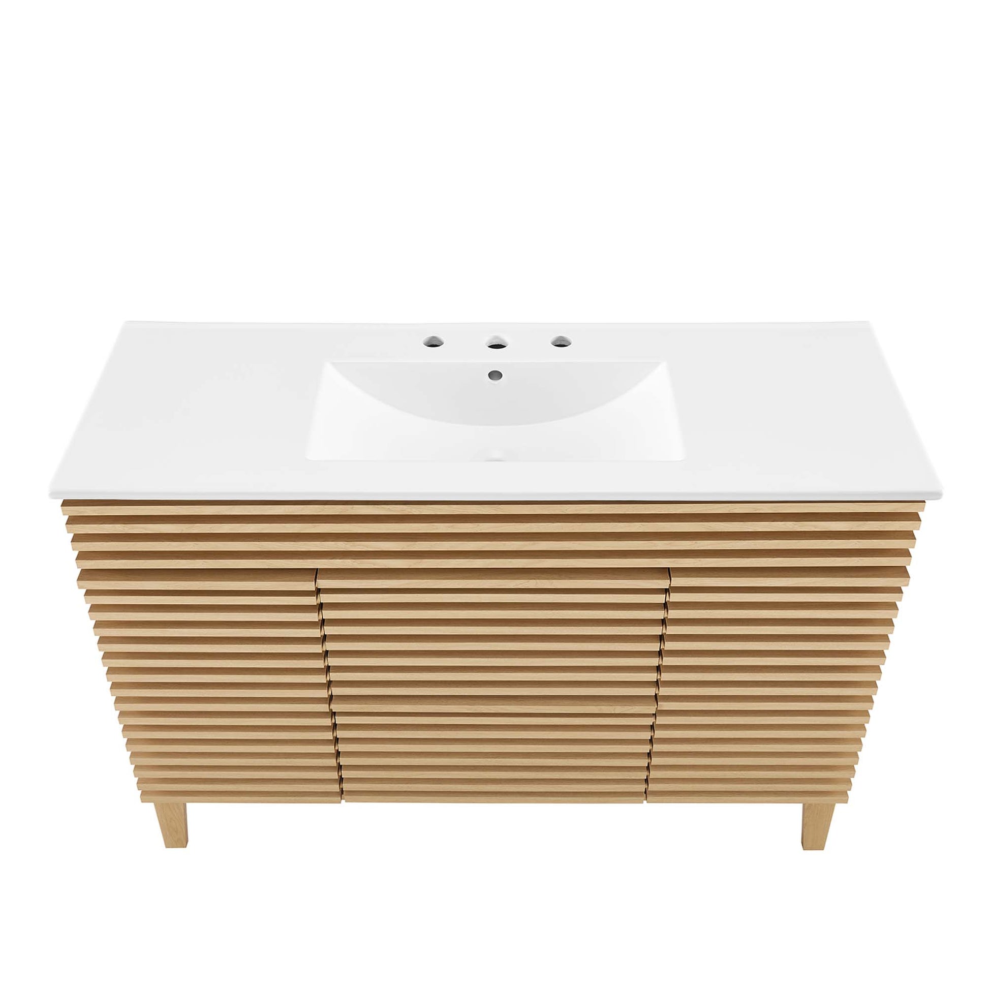 Render 48" Bathroom Vanity with White Basin Included