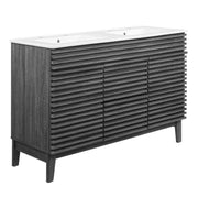 Render 48" Double Sink Bathroom Vanity - Charcoal White