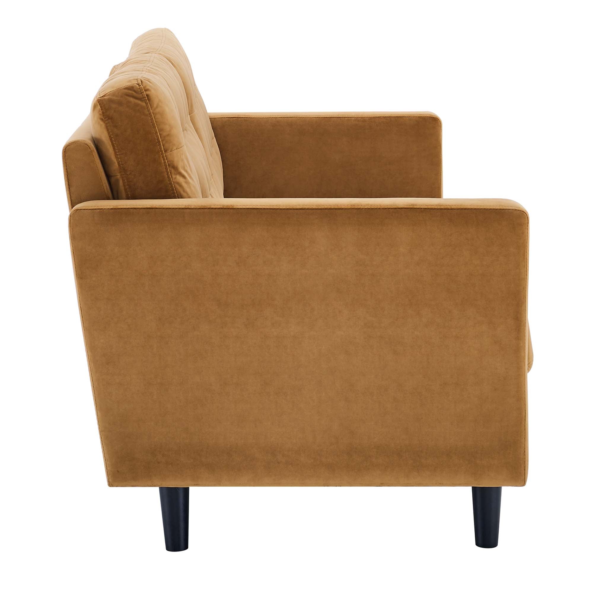 Exalt Tufted Performance Velvet Sofa - Dusty Rose