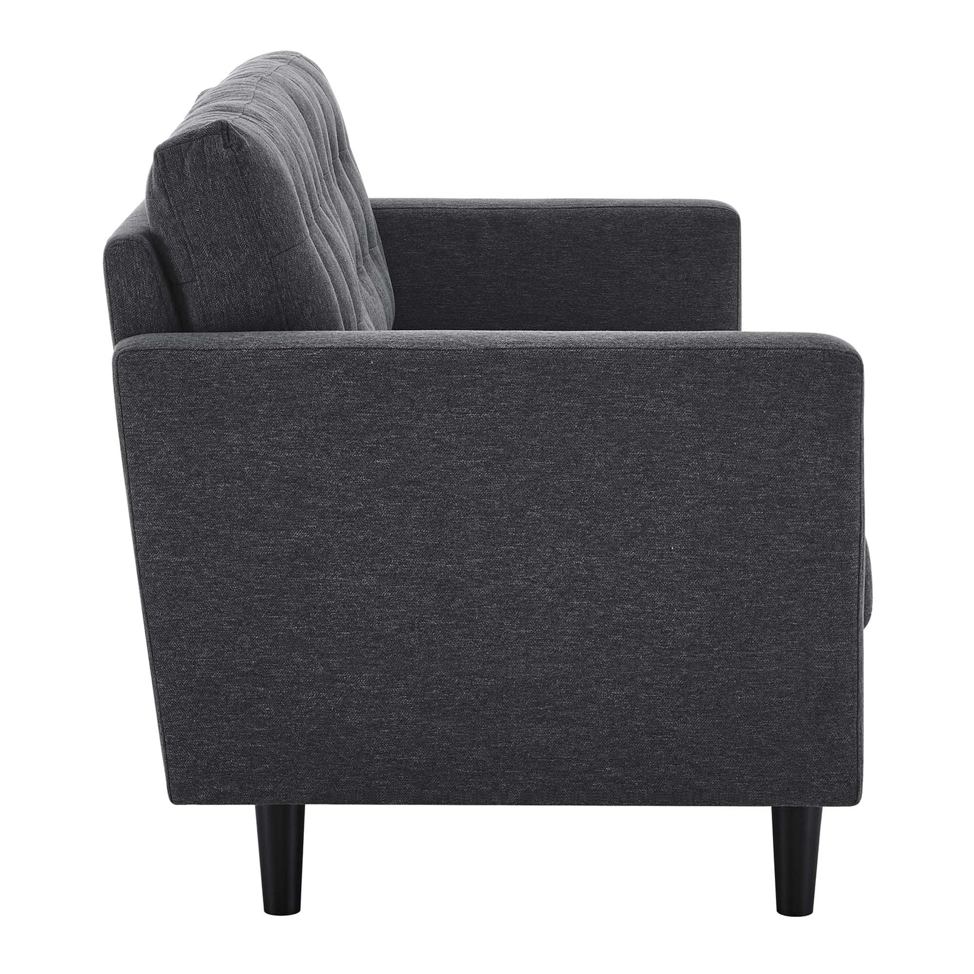 Exalt Tufted Fabric Sofa - Royal Blue