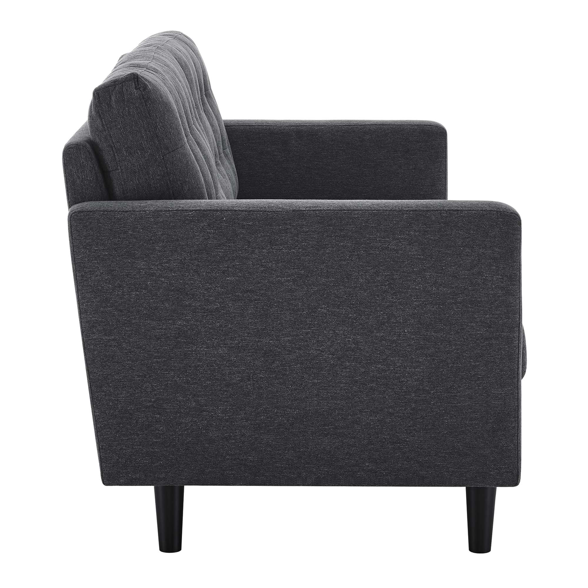 Exalt Tufted Fabric Sofa - Royal Blue
