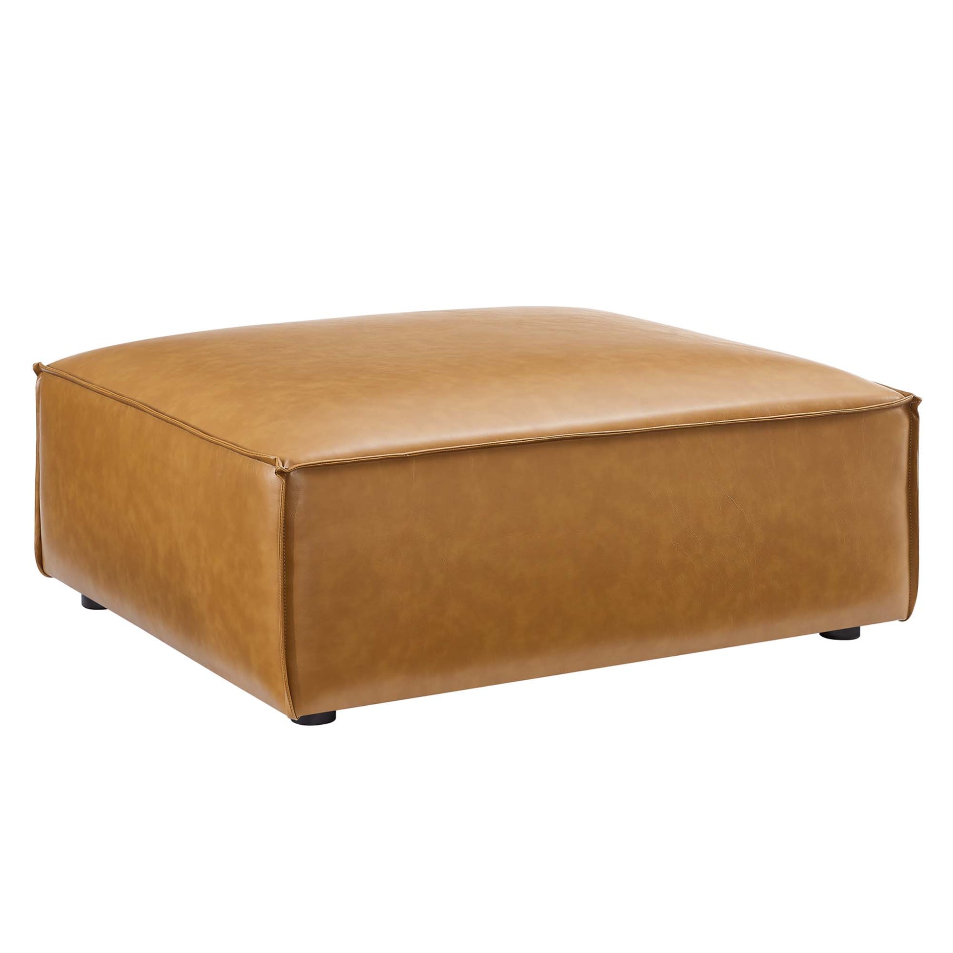 Restore Vegan Leather Ottoman - Tan