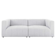 Bartlett Upholstered Fabric 2-Piece Loveseat - Ivory