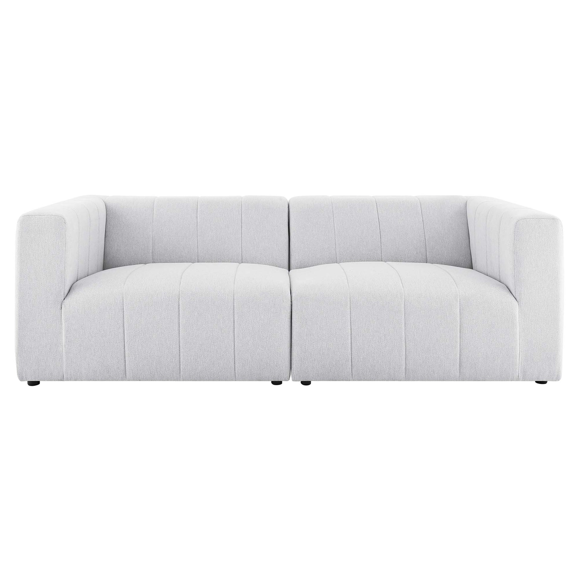 Bartlett Upholstered Fabric 2-Piece Loveseat - Ivory