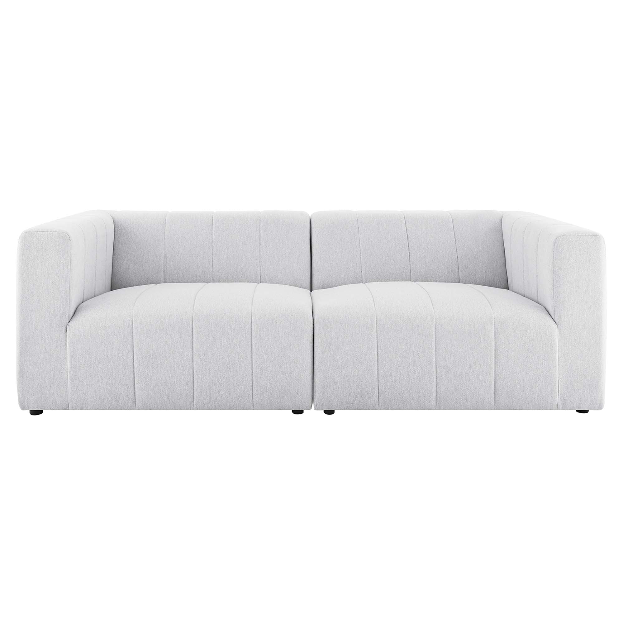 Bartlett Upholstered Fabric 2-Piece Loveseat - Ivory