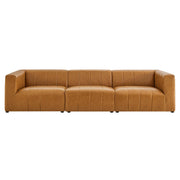 Bartlett Vegan Leather 3-Piece Sofa - Tan