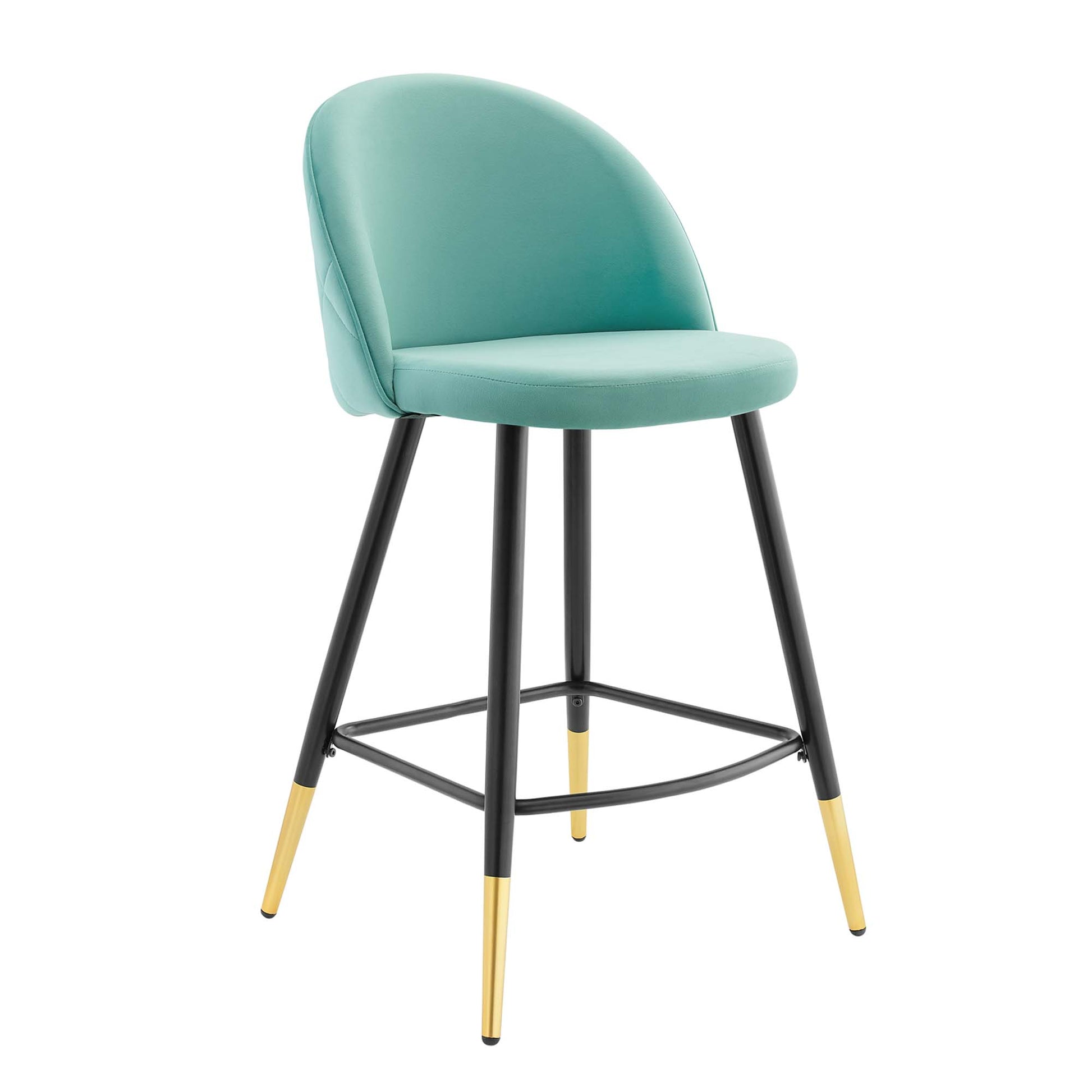 Cordial Performance Velvet Counter Stools Set of 2 - Navy