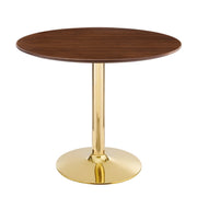 Verne 35" Dining Table - Gold Walnut