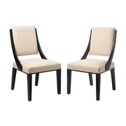 Cambridge Upholstered Fabric Dining Chairs - Set of 2 - Beige