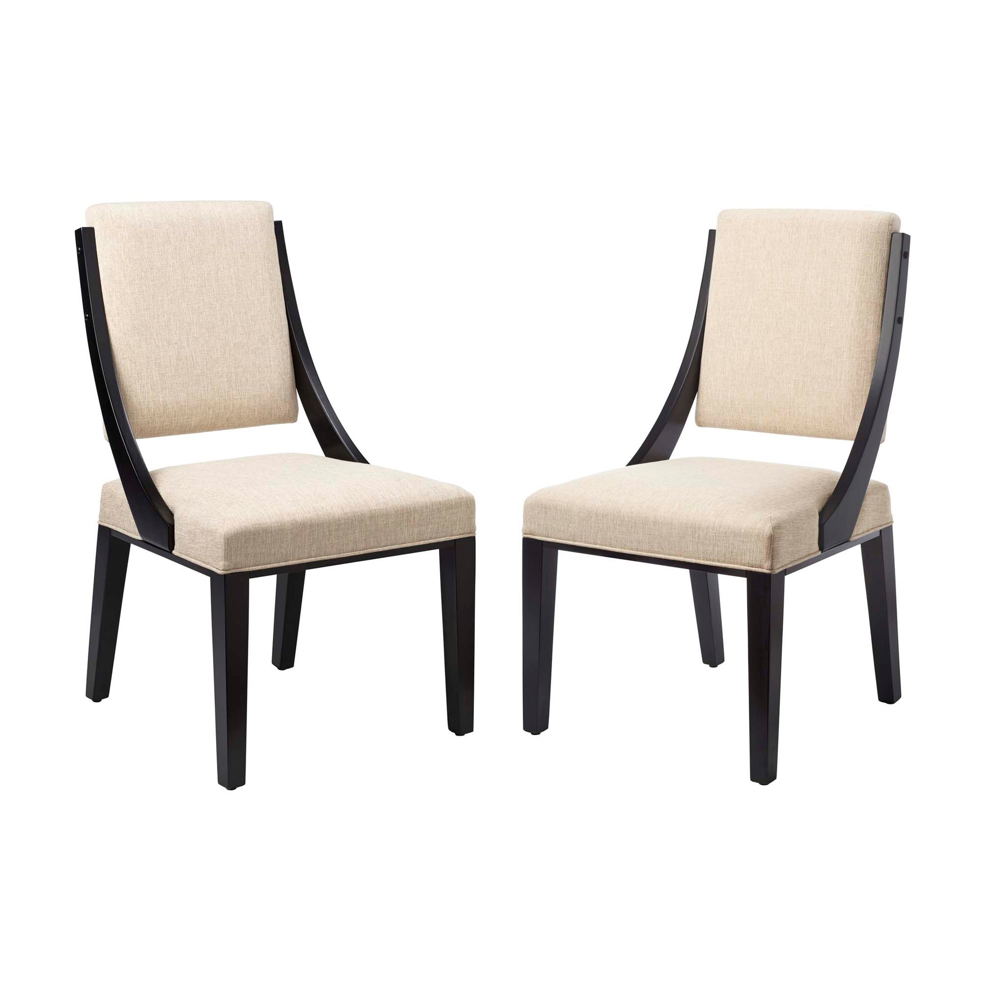 Cambridge Upholstered Fabric Dining Chairs - Set of 2 - Beige