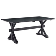 Windchime 71" Wood Dining Table - Black