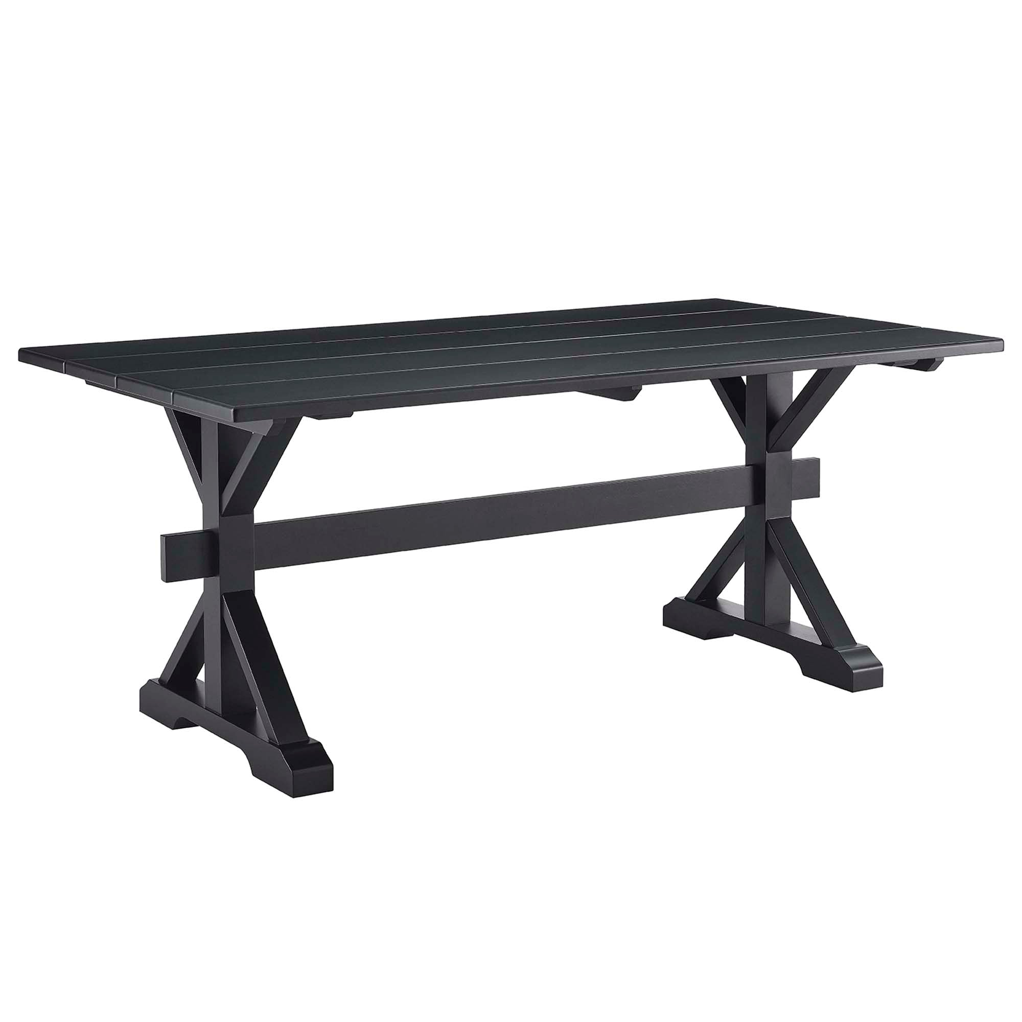 Windchime 71" Wood Dining Table - Black