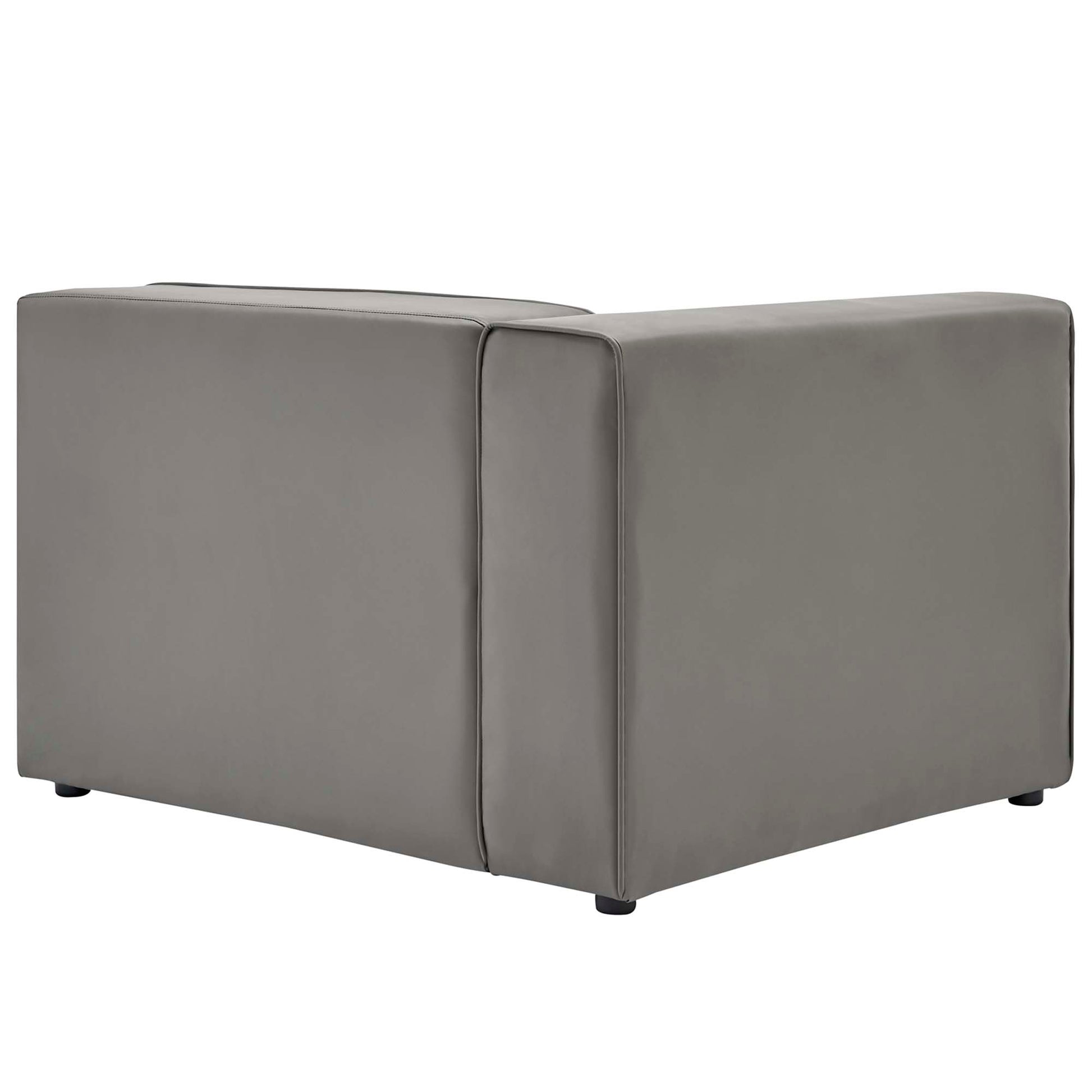 Mingle Vegan Leather Left-Arm Chair - Tan