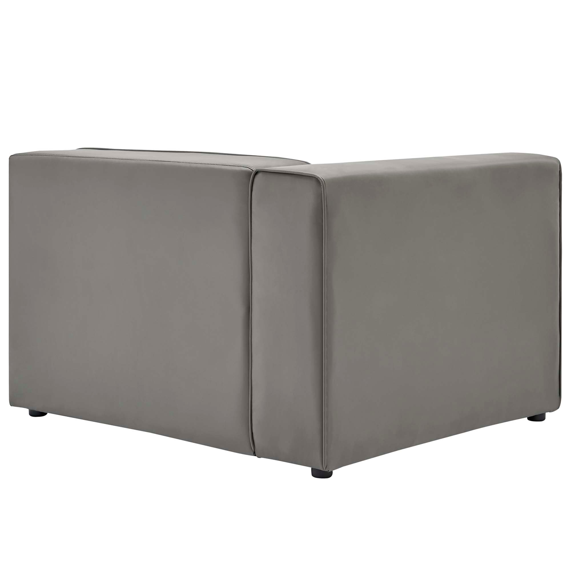 Mingle Vegan Leather Left-Arm Chair - Tan