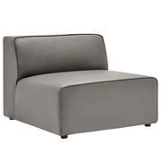 Mingle Vegan Leather Armless Chair - Gray