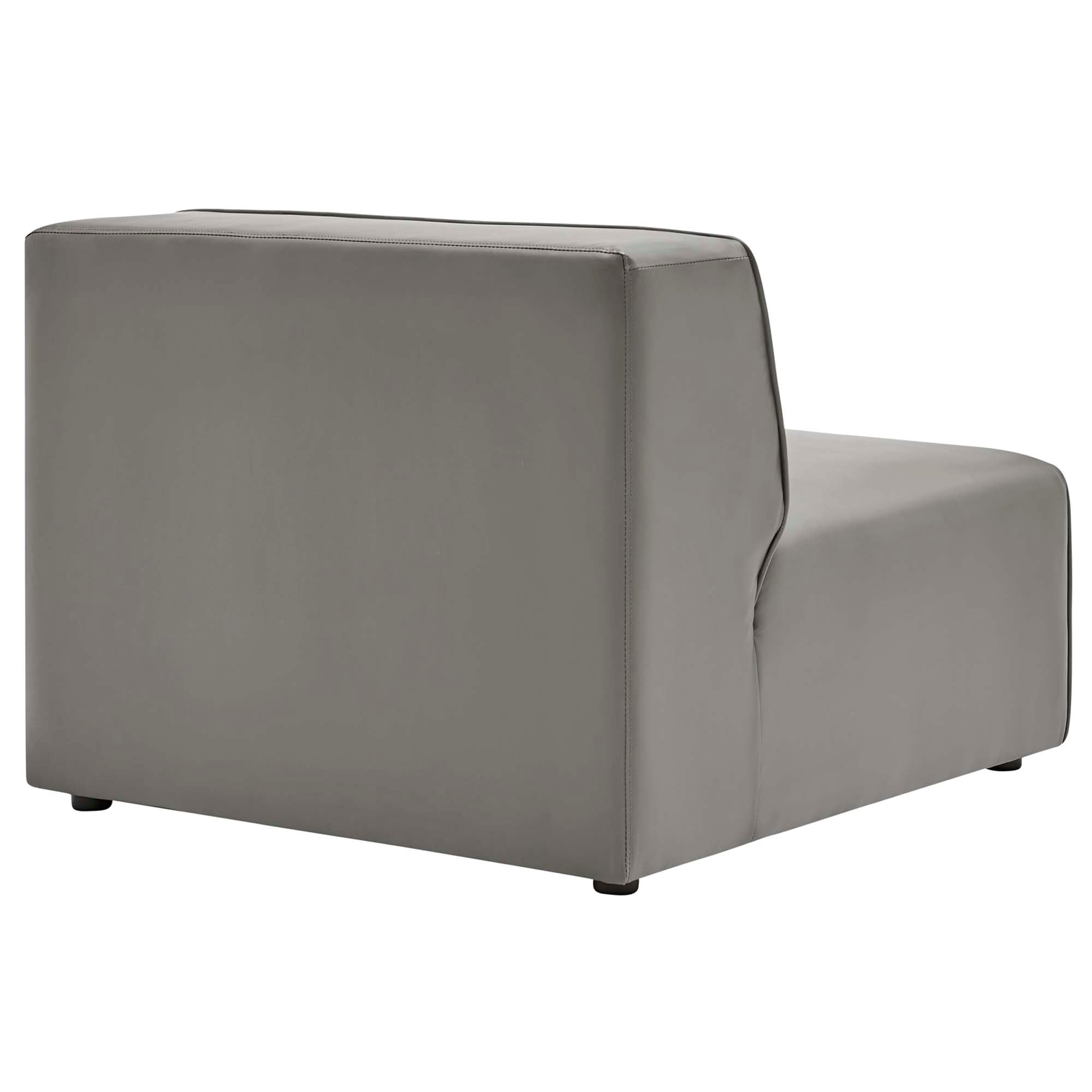 Mingle Vegan Leather Armless Chair - White